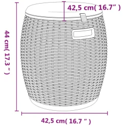 Puutarhan säilytyslaatikko 4-in-1 vaaleanruskea polypropeeni (64156)
