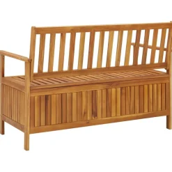 Puutarhan säilytyspenkki 120 cm täysi akaasiapuu
