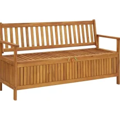 Puutarhan säilytyspenkki 148 cm täysi akaasiapuu