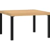 Puutarhan sohvapöytä musta 65x65x40 cm alumiini (08573)
