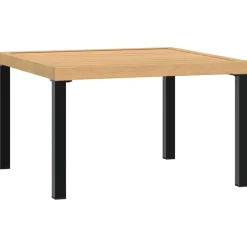 Puutarhan sohvapöytä musta 65x65x40 cm alumiini (08573)