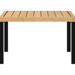 Puutarhan sohvapöytä musta 65x65x40 cm alumiini (08573)