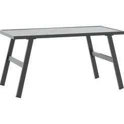 Puutarhan sohvapöytä musta 90x45x35 cm jauhemaalattu teräs (08106)