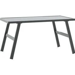 Puutarhan sohvapöytä musta 90x45x35 cm jauhemaalattu teräs (08106)