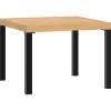 Puutarhan sohvapöytä musta 55x55x39,5 cm jauhemaalattu teräs (08568)