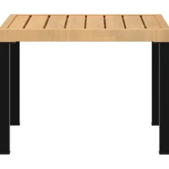 Puutarhan sohvapöytä musta 55x55x39,5 cm jauhemaalattu teräs (08568)