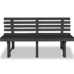 Puutarhapenkki 145.5 cm muovi antrasiitti