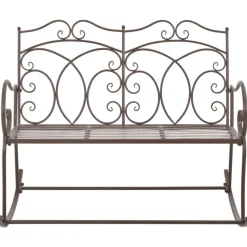 Puutarhapenkki 104 cm rauta antiikinruskea
