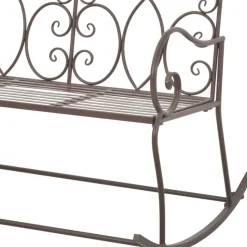 Puutarhapenkki 104 cm rauta antiikinruskea