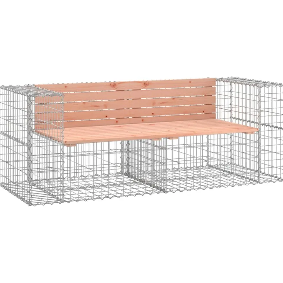 Puutarhapenkki kivikorilla 184x71x65,5 cm, douglaskuusi