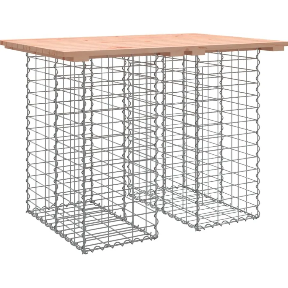 Puutarhapenkki kivikorilla 100x70x72 cm, douglaskuusi