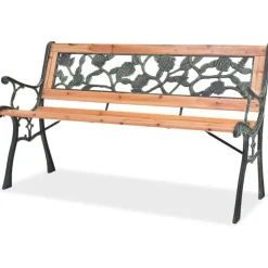 Puutarhapenkki ruusukuvio 122 cm