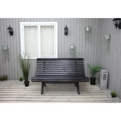 Puutarhapenkki Baltic Garden Park 140cm mustaa