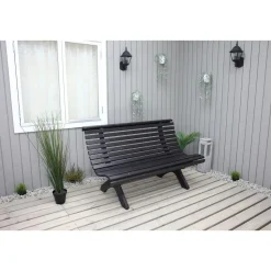 Puutarhapenkki Baltic Garden Park 140cm mustaa