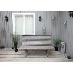 Puutarhapenkki Baltic Garden Park 140cm mustaa