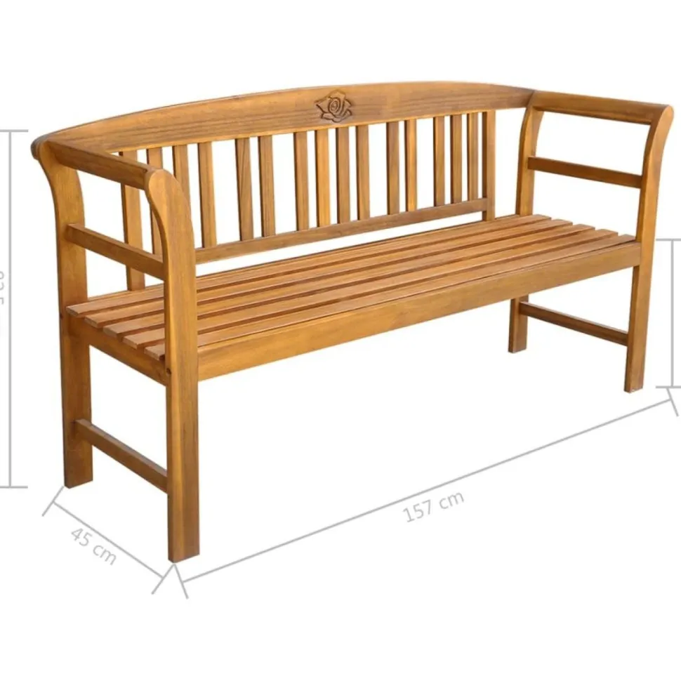Puutarhapenkki 157 cm akaasiapuu