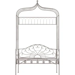 Puutarhapenkki 122 cm rauta antiikinruskea
