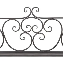 Puutarhapenkki 132 cm teräs antiikinruskea