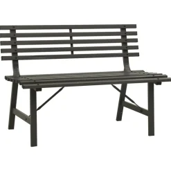 Puutarhapenkki 110 cm teräs musta