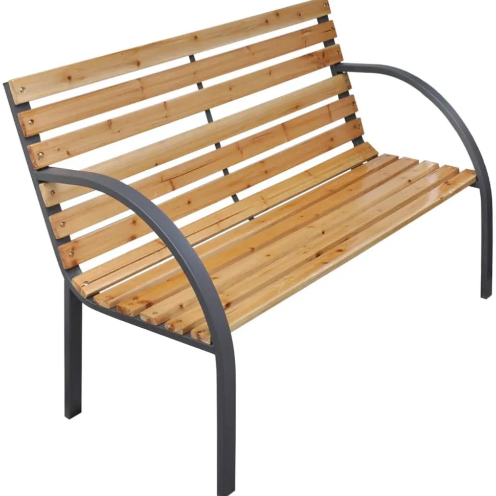 Puutarhapenkki 112 cm täysi kuusi (19573)