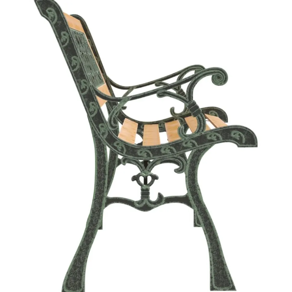 Puutarhapenkki 116 cm valurauta ja, kuusi