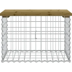 Puutarhapenkki kivikorilla 63x44x42 cm kyllästetty mänty