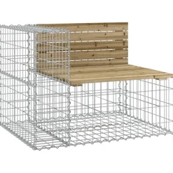 Puutarhapenkki kivikorilla 184x71x65,5 cm kyllästetty mänty