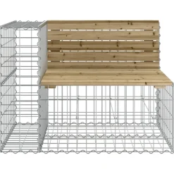 Puutarhapenkki kivikorilla 184x71x65,5 cm kyllästetty mänty