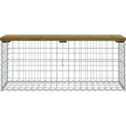 Puutarhapenkki kivikorilla 103x44x42 cm kyllästetty mänty