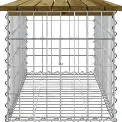 Puutarhapenkki kivikorilla 103x44x42 cm kyllästetty mänty