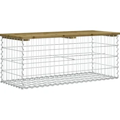 Puutarhapenkki kivikorilla 103x44x42 cm kyllästetty mänty