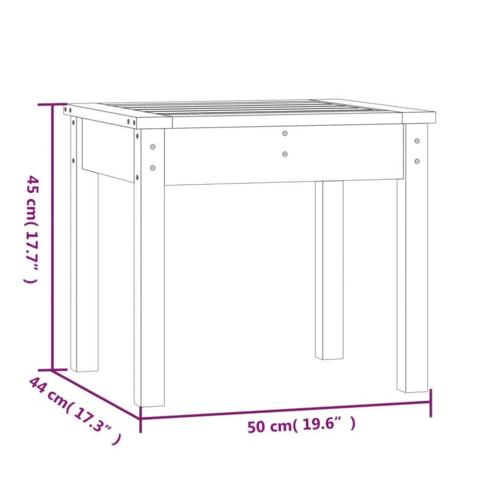 Puutarhapenkki musta 50x44x45 cm, mänty