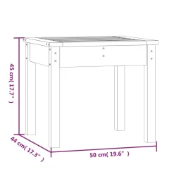 Puutarhapenkki musta 50x44x45 cm, mänty