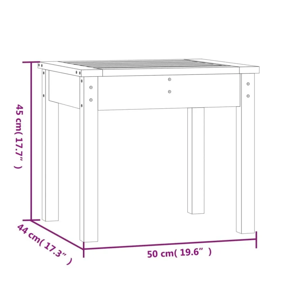 Puutarhapenkki musta 50x44x45 cm, mänty