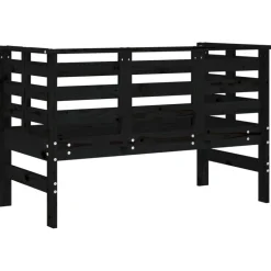 Puutarhapenkki musta 111,5x53x71 cm, mänty