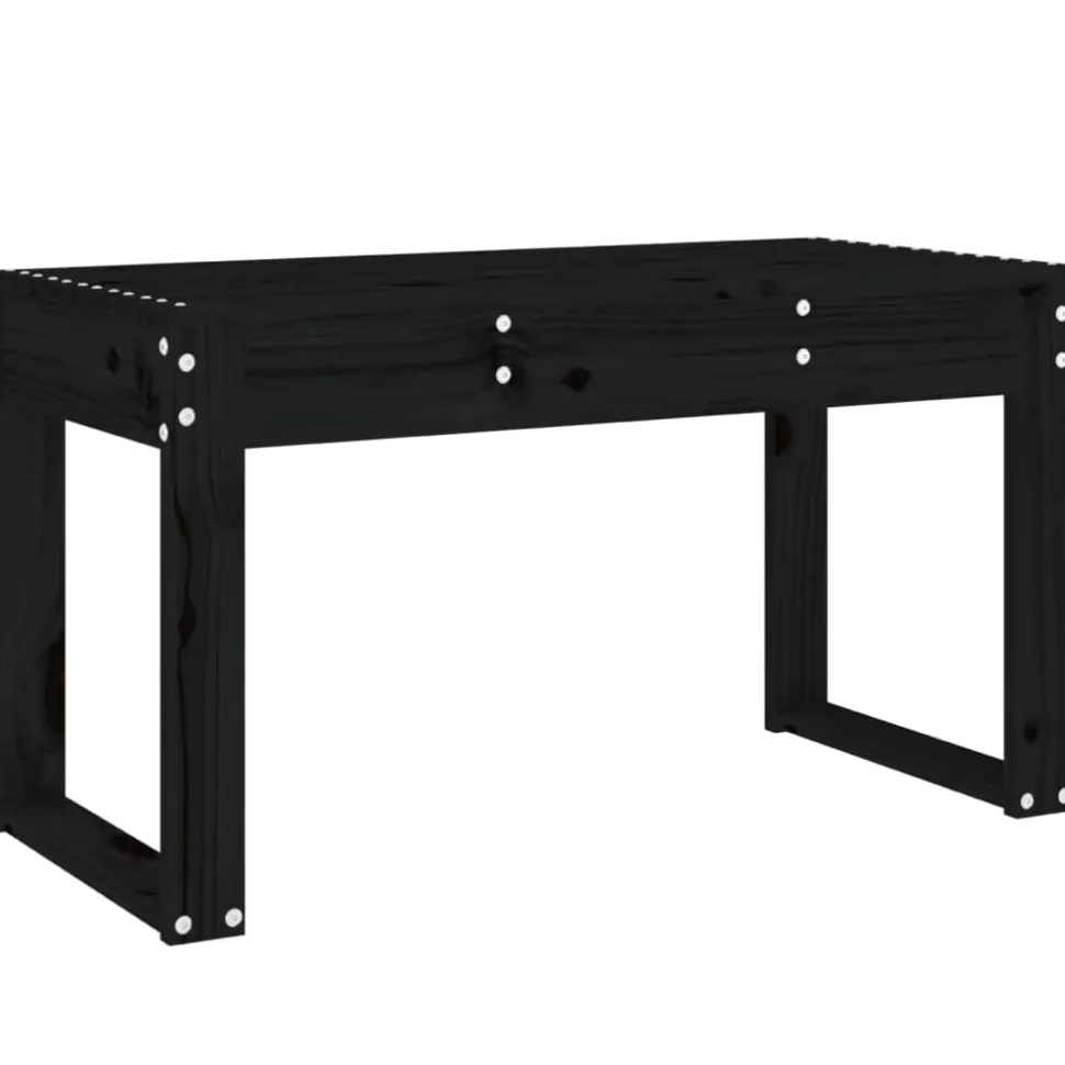 Puutarhapenkki musta 80x38x45 cm, mänty