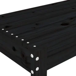Puutarhapenkki musta 80x38x45 cm, mänty