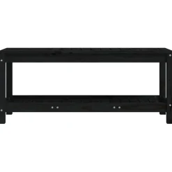 Puutarhapenkki musta 108x35x45 cm, mänty