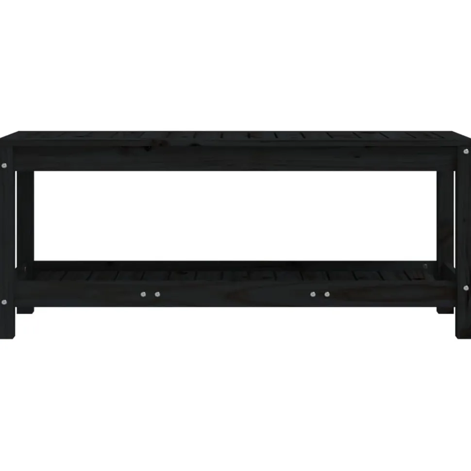 Puutarhapenkki musta 108x35x45 cm, mänty