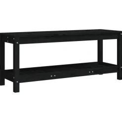 Puutarhapenkki musta 108x35x45 cm, mänty