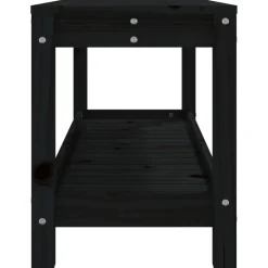 Puutarhapenkki musta 108x35x45 cm, mänty