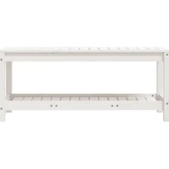 Puutarhapenkki valkoinen 108x35x45 cm, mänty