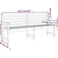Puutarhapenkki 109x48x91,5 cm, douglaskuusi