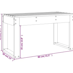 Puutarhapenkki 80x38x45 cm, mänty