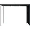 Puutarhapergola rullattavalla katolla 3x3 m antrasiitti (49324)