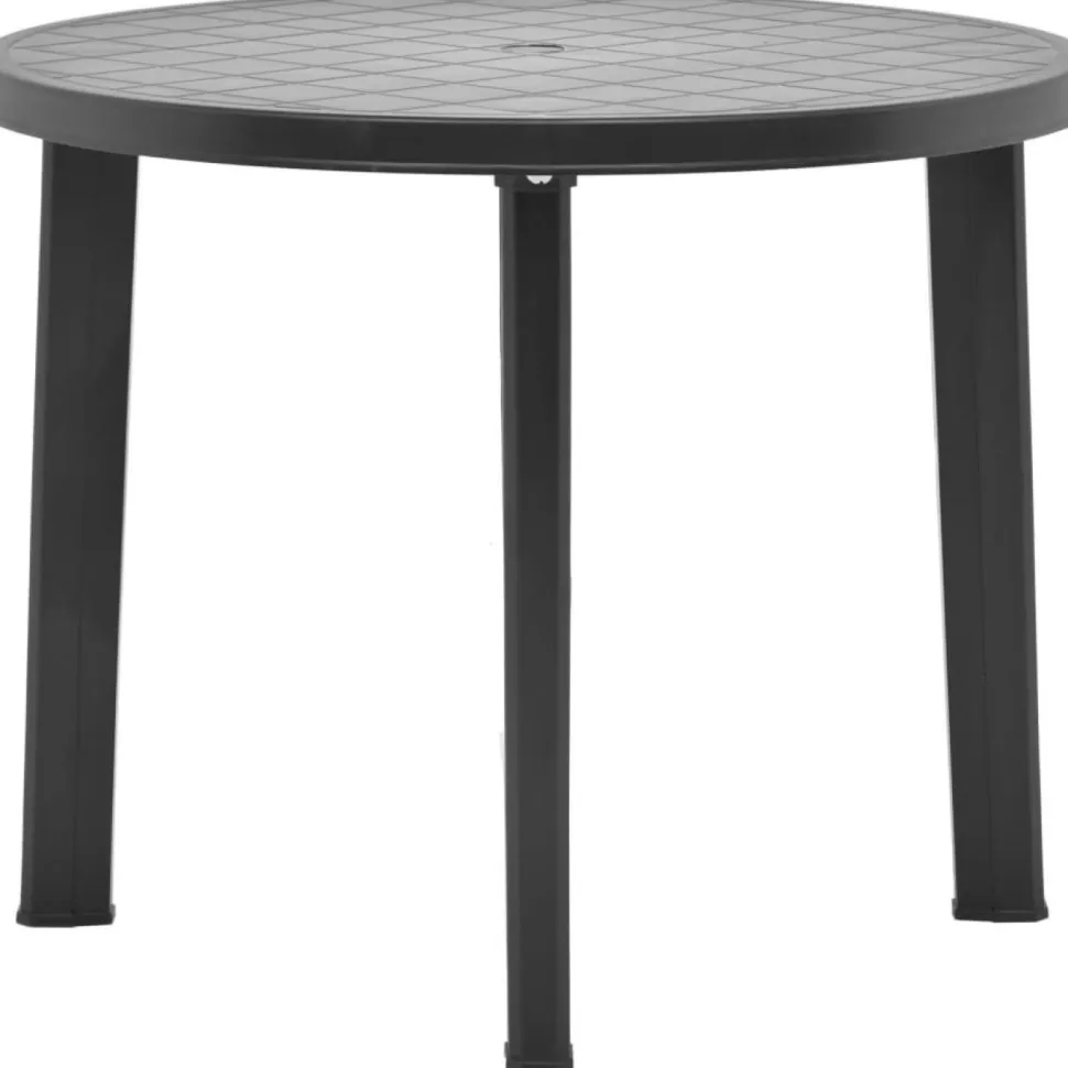 Puutarhapöytä antrasiitti 89 cm muovi