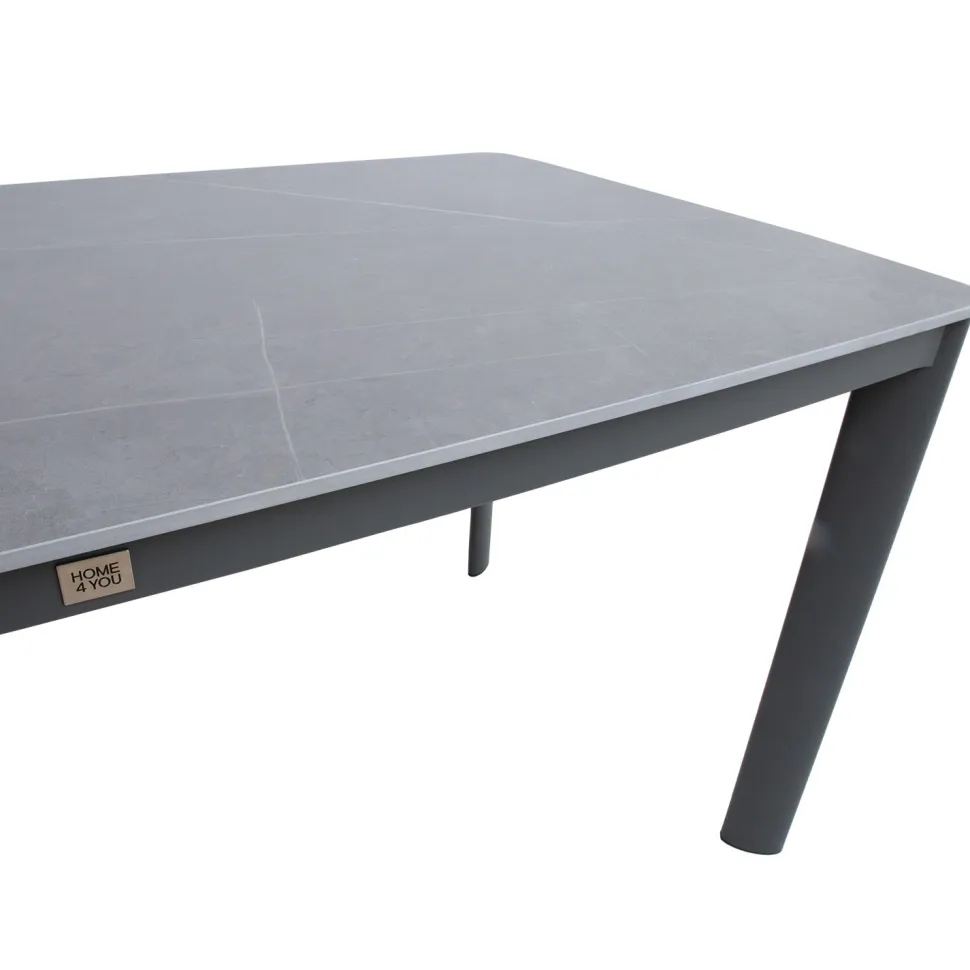 Puutarhapöytä Home4you Beida 180x90 cm harmaa