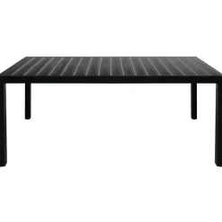 Puutarhapöytä musta 185x90x74 cm alumiini ja puukomposiitti