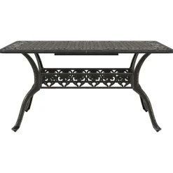 Puutarhapöytä pronssi 150x90x72 cm valualumiini (02803)