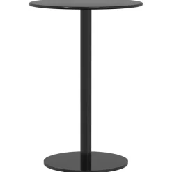 Puutarhapöytä pyöreä musta Ø50x72 cm teräs (09308)